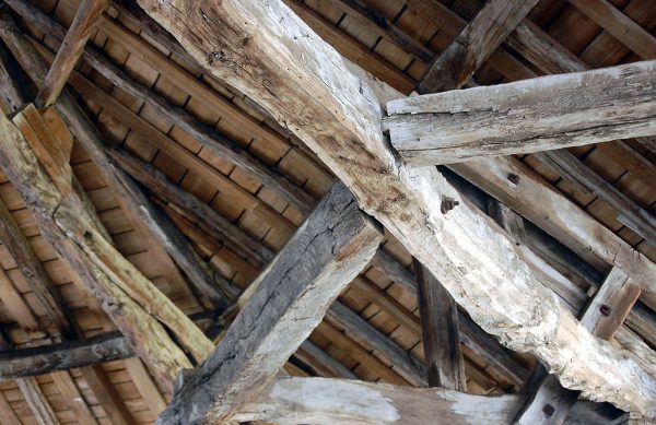 Charpente ancienne en chêne