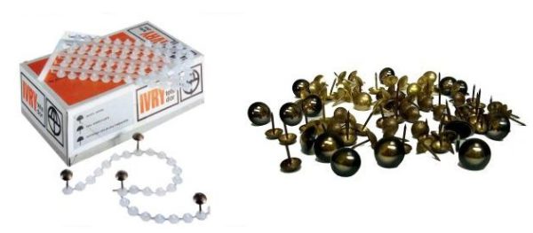 Clous tapissier en laiton et guide clous