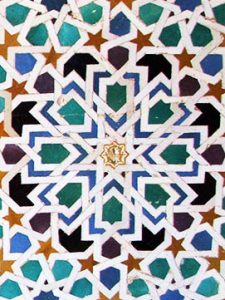Détail d'une mosaïque de l'Alhambra