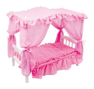 Lit de poupée à baldaquin