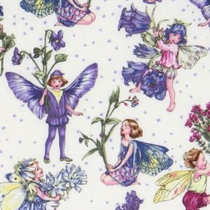 Tissu Flower fairies petites fées bleues - Michael Miller