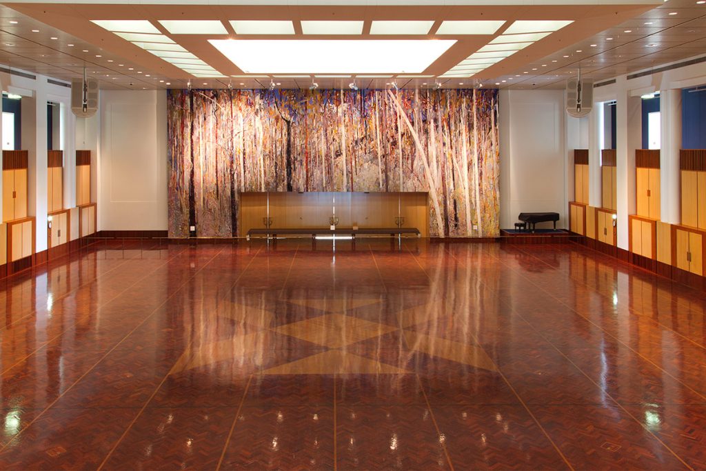 Grand Hall du Parlement de Canberra avec un superbe plancher