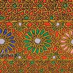 Plafond décoré d'octogones et de motifs géométriques