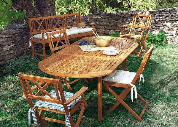 Salon de jardin en teck